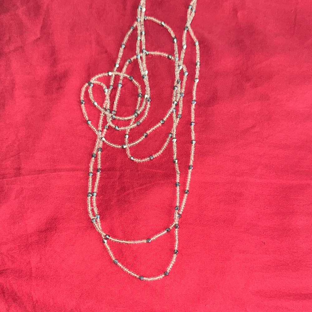 Elegant Silver Beaded Necklace